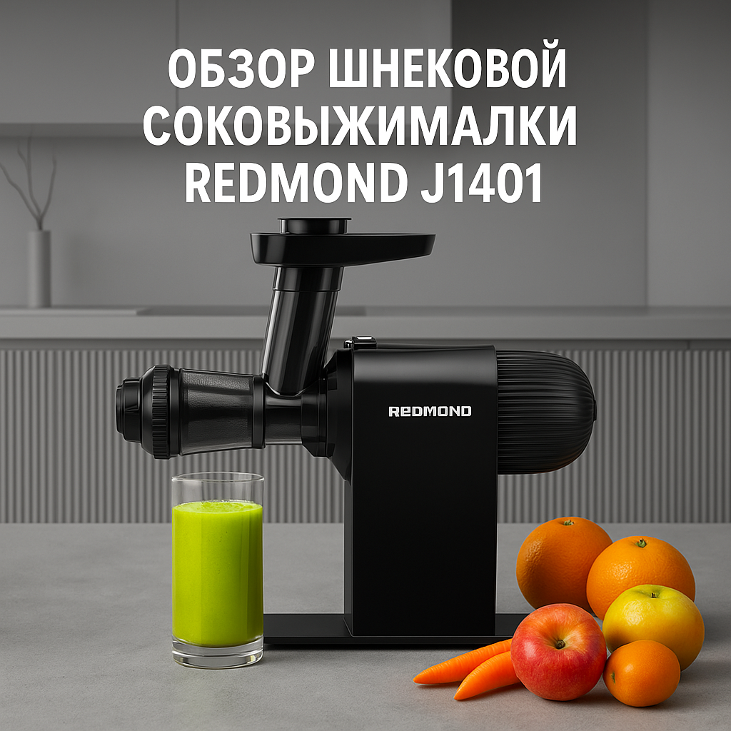 Обзор шнековой соковыжималки REDMOND J1401