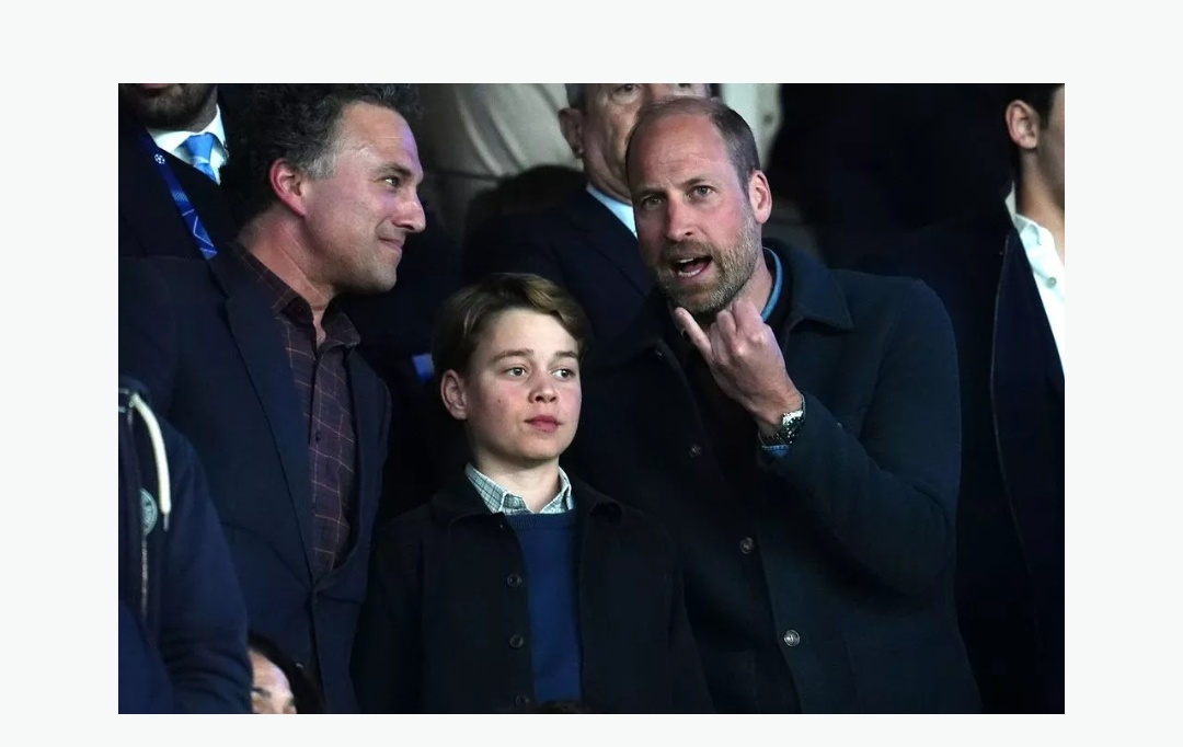 Принц Джордж смотрел матч со своим отцом принцем Уильямом и Томасом ван Страубензи — крёстным отцом принцессы Шарлотты