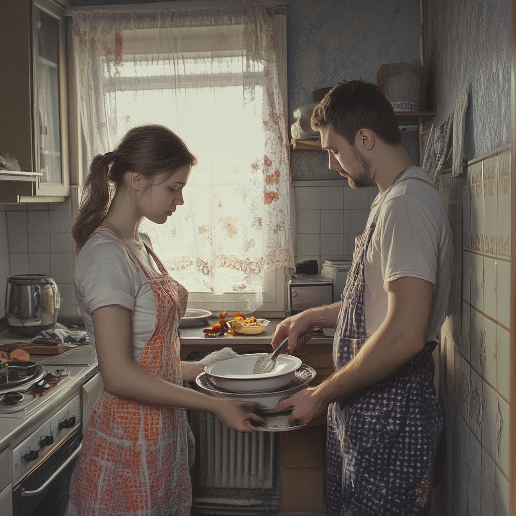 Уборка на кухне. Фото fb8.