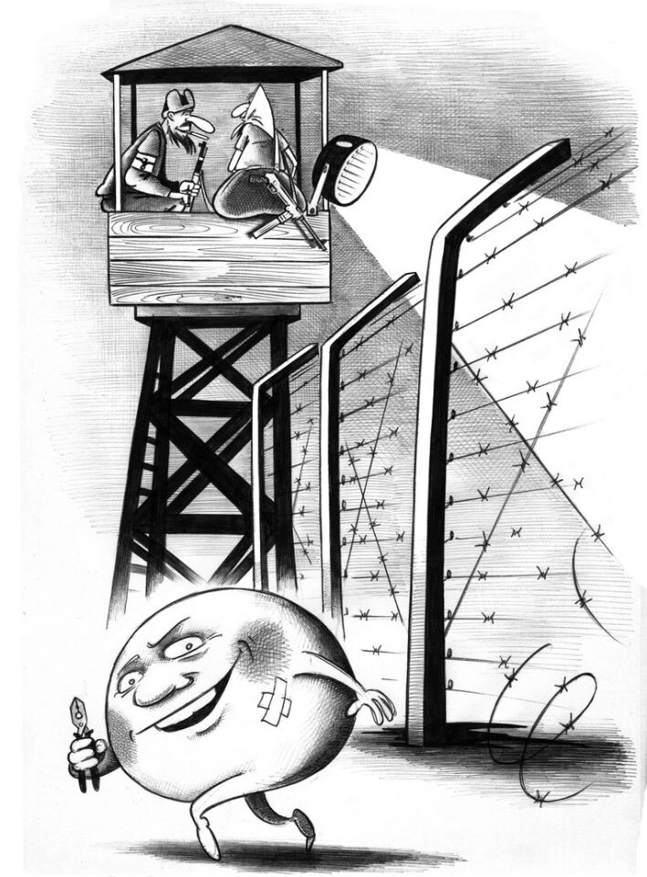  И ОТ БАБУШКИ УШЁЛ,,.И ОТ ДЕДУШКИ УШЁЛ!!!/ КАРИКАТУРИСТА СЕРГЕЯ КОРСУНА ИЗ ЕГО СЕРИИ " СТАРЫЕ СКАЗКИ НА НОВЫЙ ЛАД "