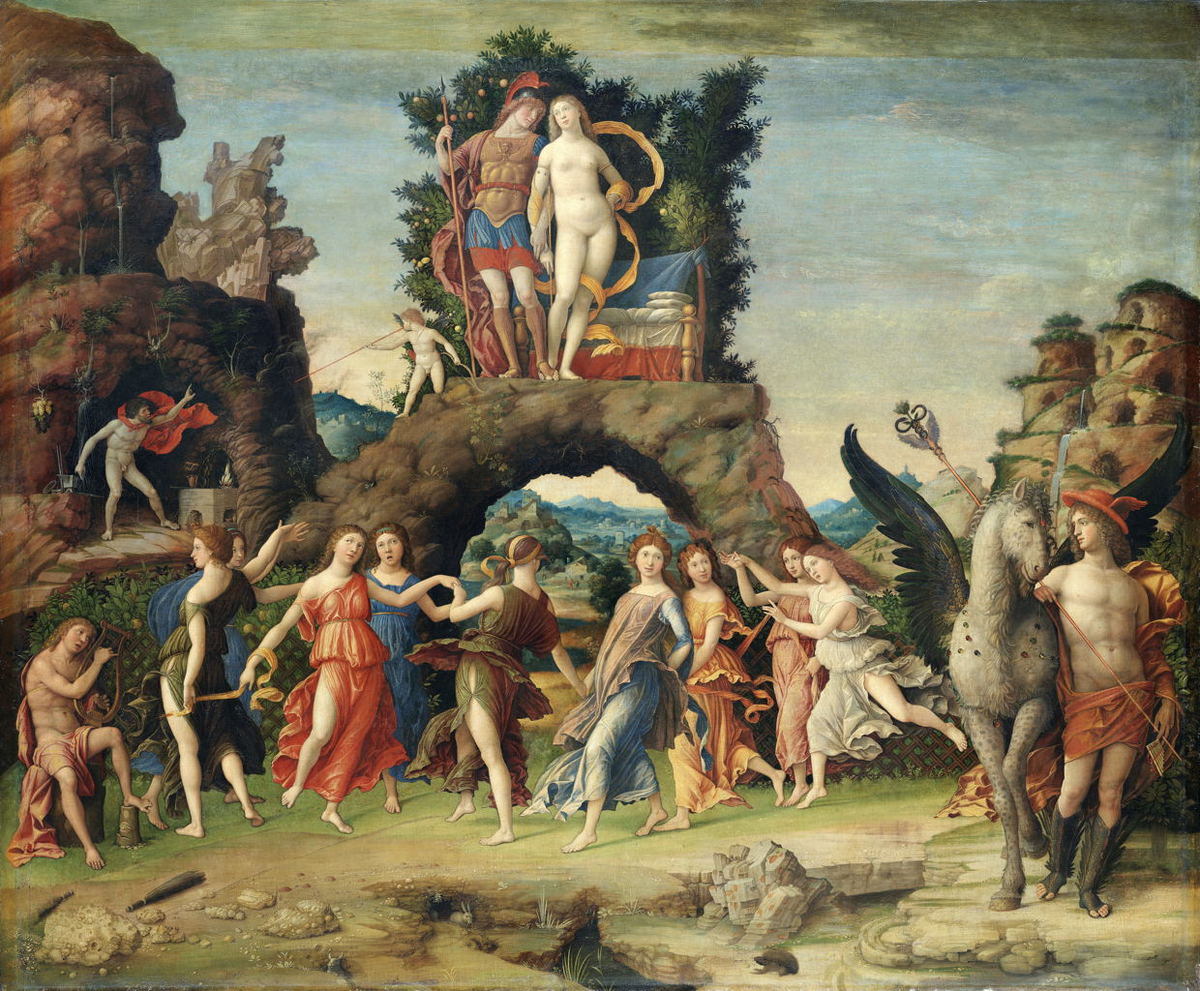 Андреа Мантенья. Парнас (Марс и Венера),  1496–97.  Лувр, Париж