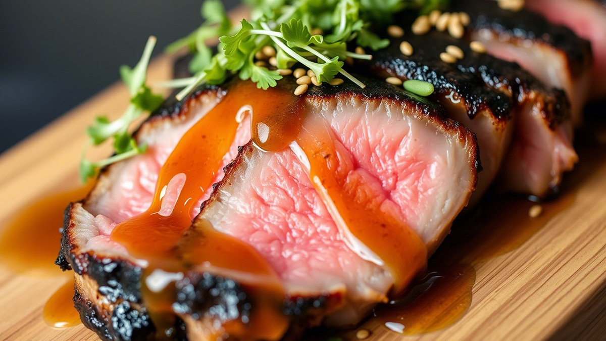 Тунец с имбирно-соевым соусом