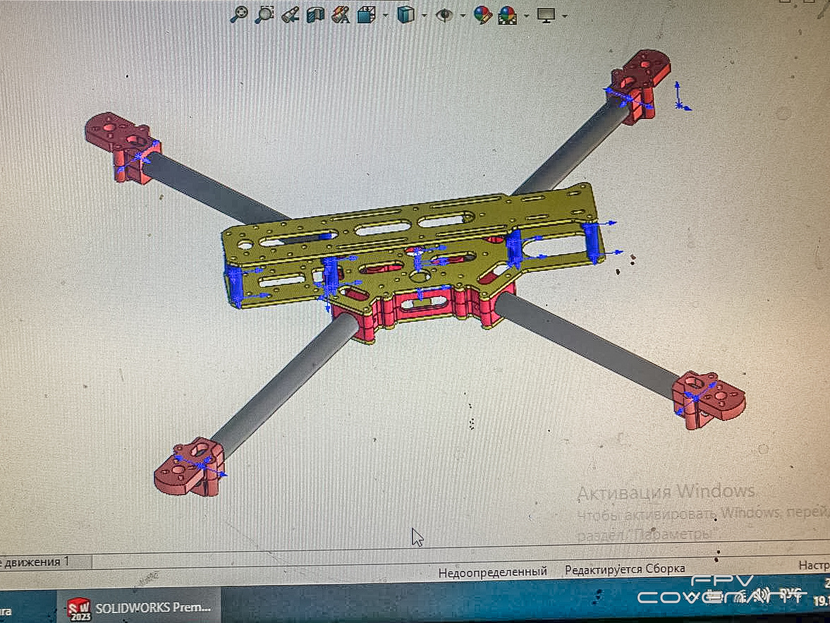 Модель дрона ТУРА на этапе проектировки