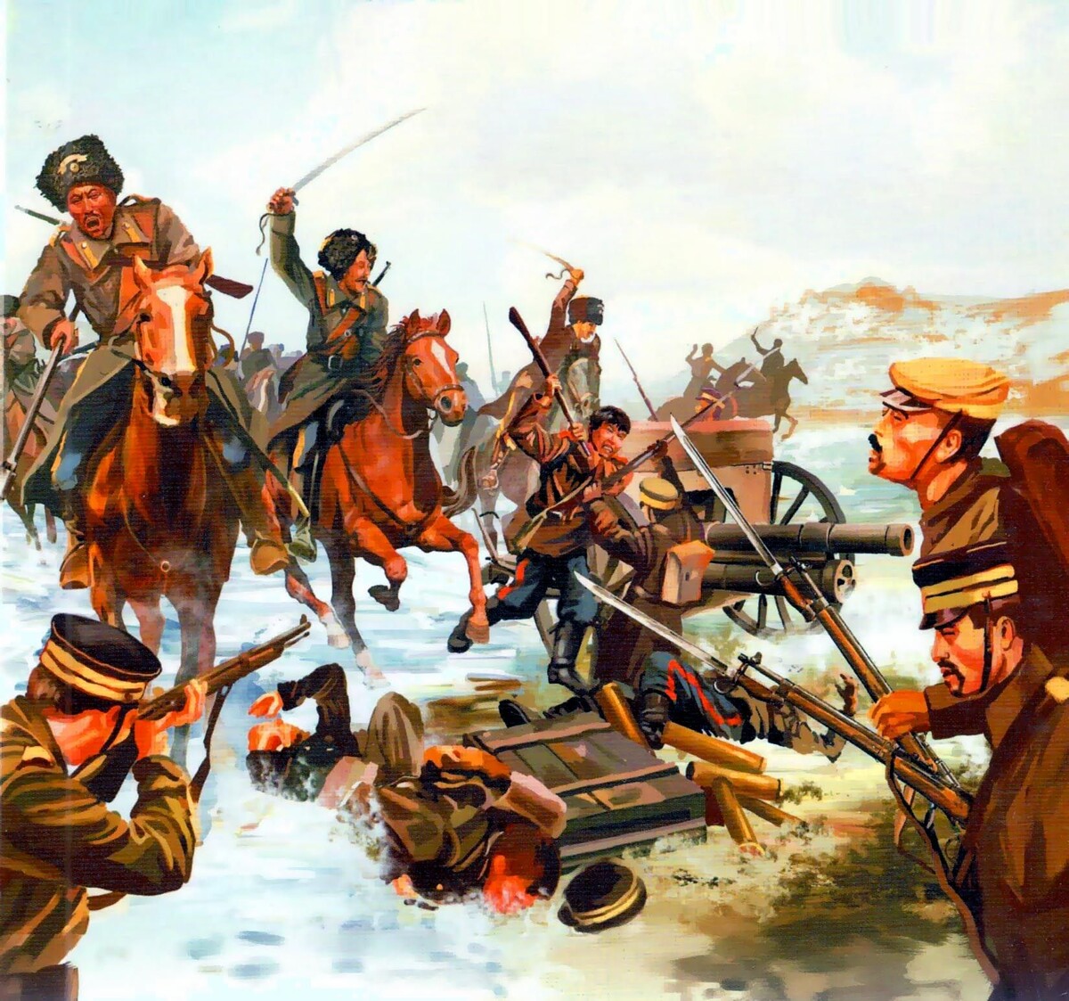 Атака казаков. Изображение из открытых источников