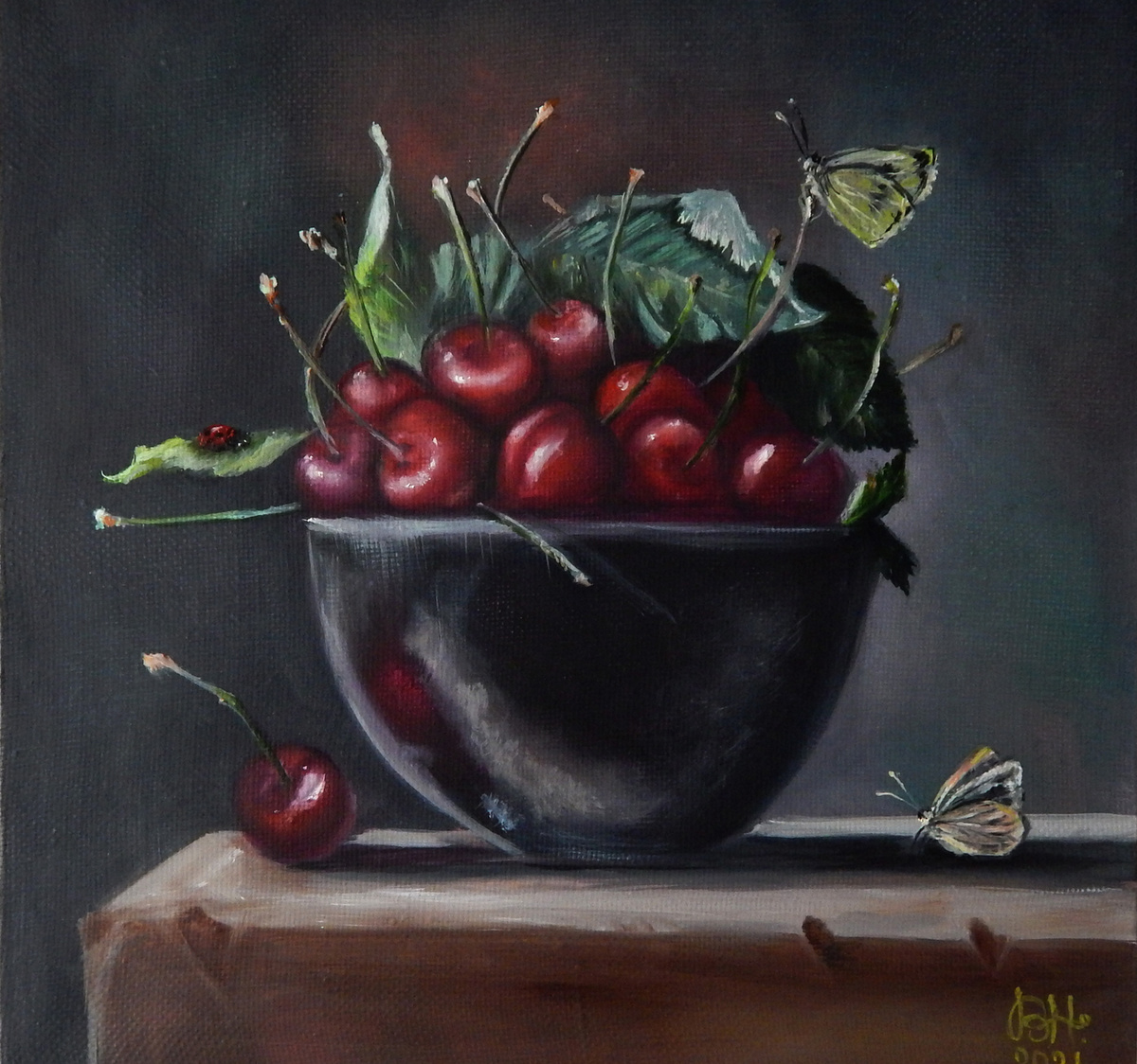 Холст. Лён. Масло. 30x30 см.