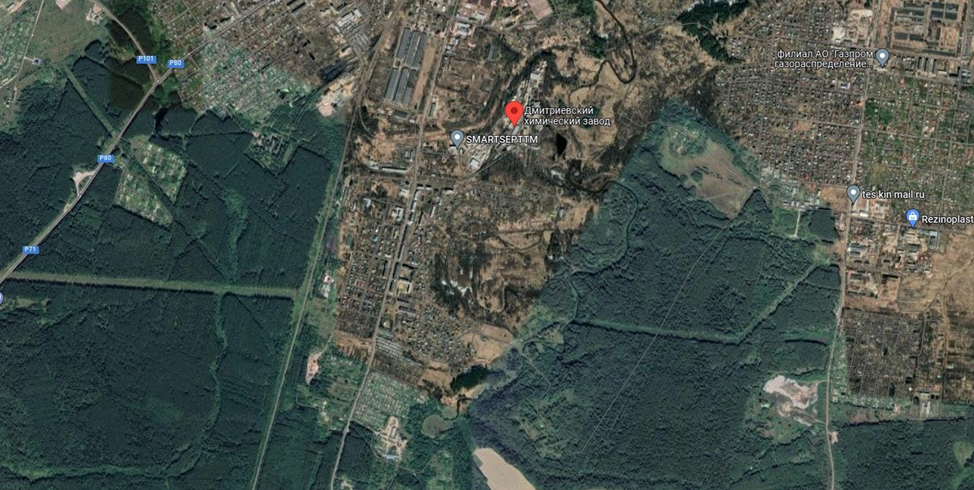Рис. 2. Дмитриевский химический завод [https://www.google.com/maps]
