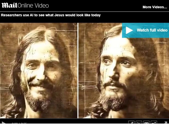 Вариант внешности Иисуса Христа, созданный ИИ/скрин с видео