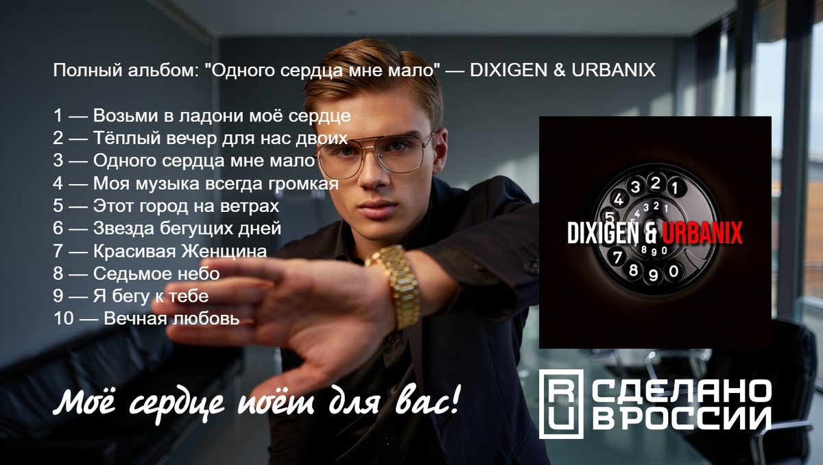 Полный альбом: "Одного сердца мне мало" — DIXIGEN & URBANIX