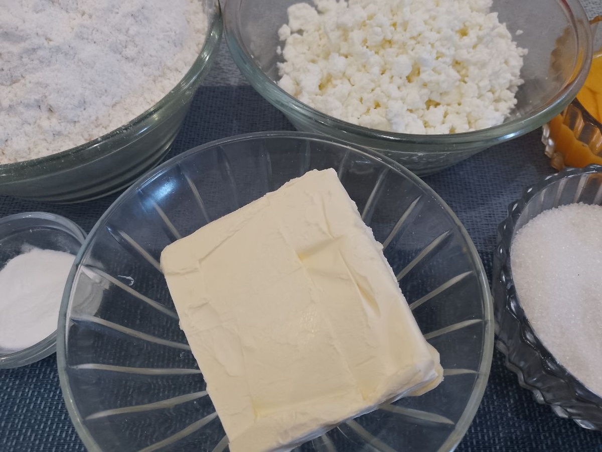 Ингредиенты для приготовления творожного пирога