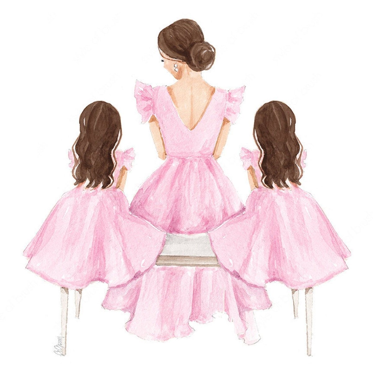 Рисунок из интернета. Мать с дочками.