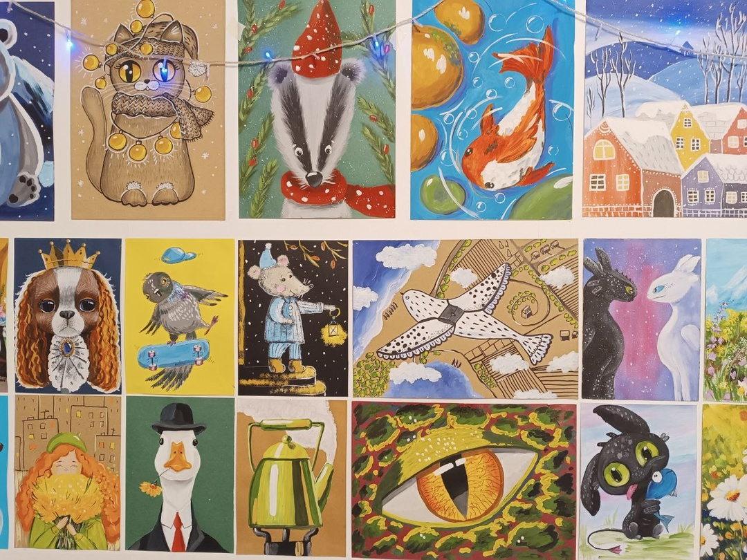 Шедевры юных художников студии "Морошка"