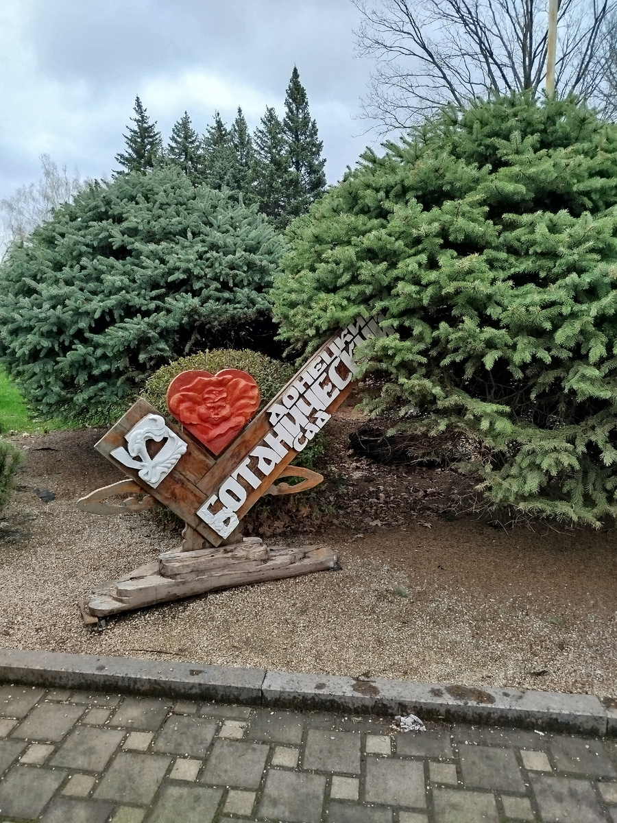 В начале главной аллеи.