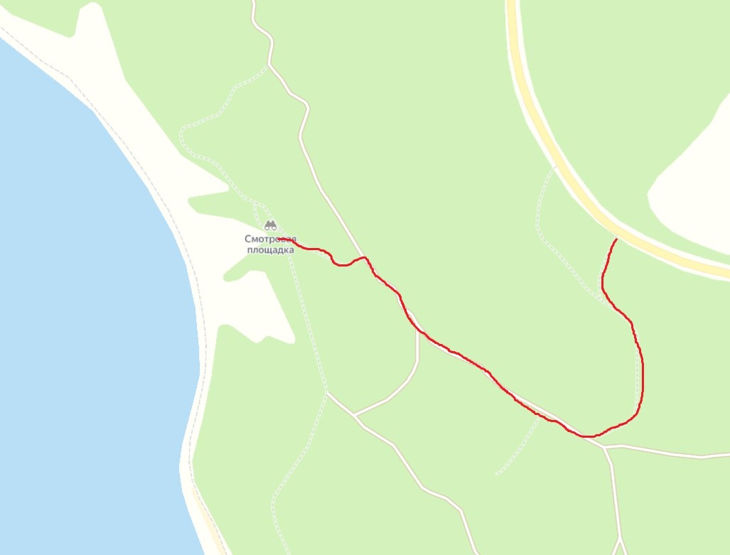 Скрин яндекс.карты с нашим маршрутом