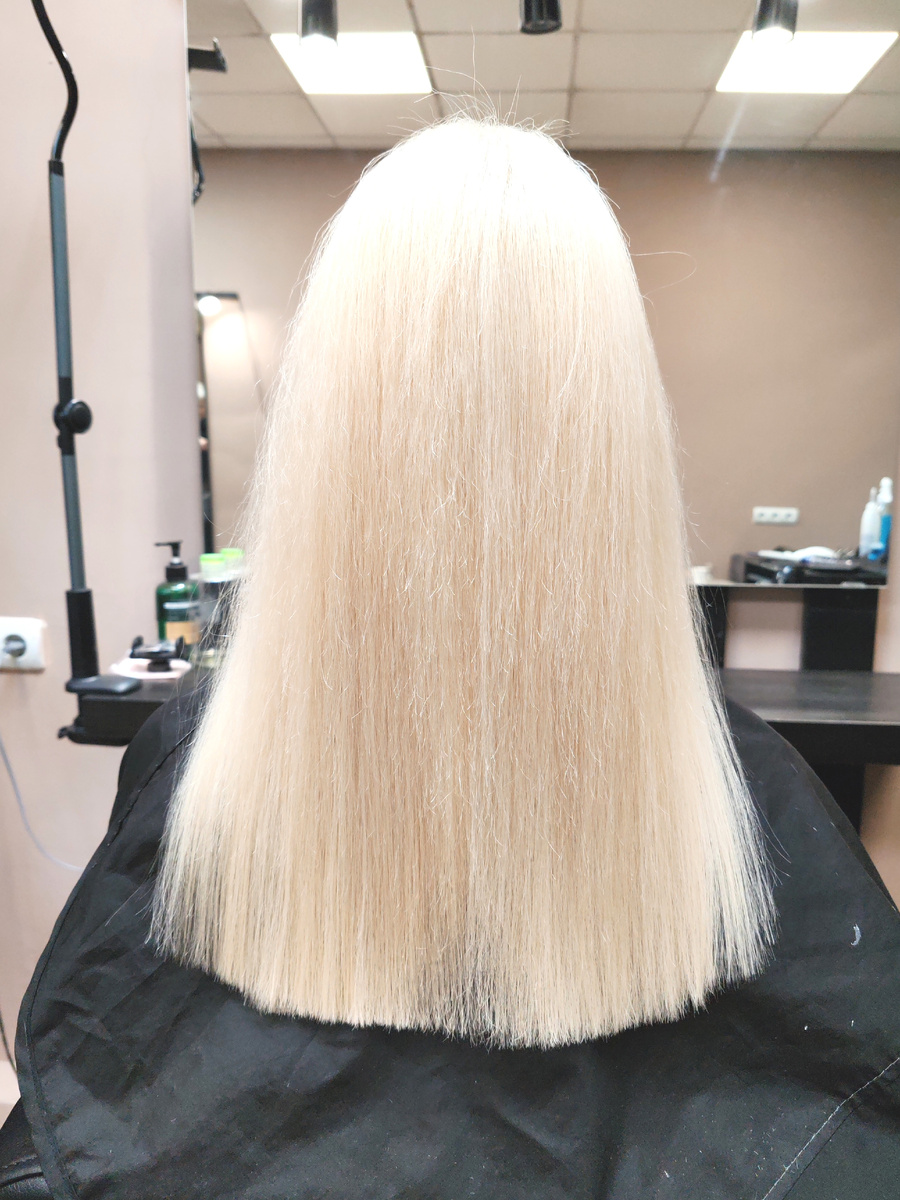 Волос без тонировки и оттеночных бальзамов.