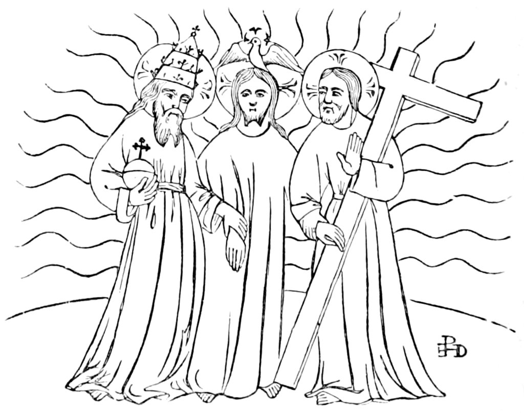 Иллюстрация Троицы в рецензии на книгу Iconographie Chretienne: Histoire de Dieu в: "Notices of New Publications: Iconographie Chretienne" в Archaeological Journal, Volume 1