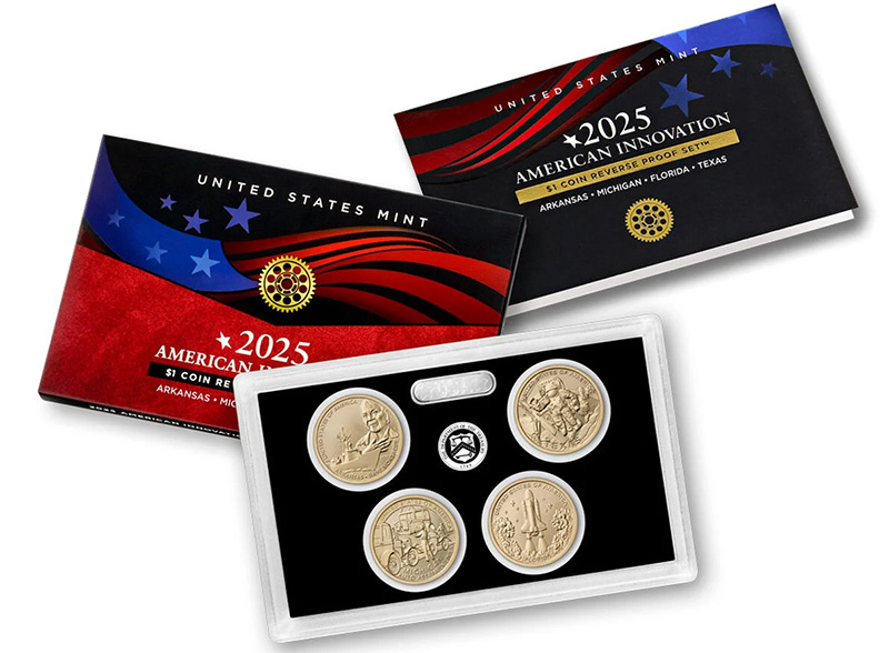 Набор American Innovation 2025 года (Reverse Proof)