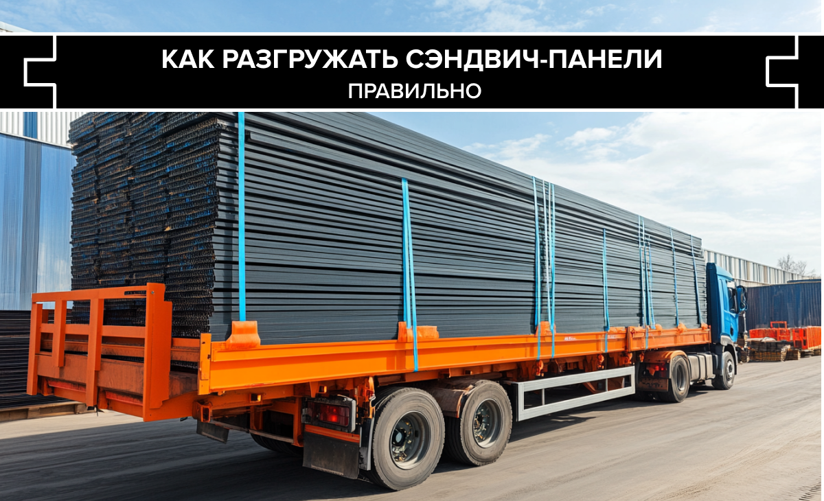 Как правильно разгружать сэндвич-панели