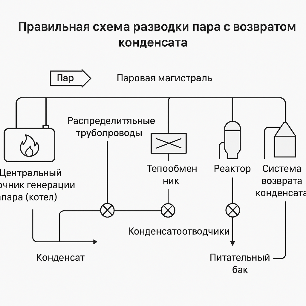 описка в картинке “распределительные трубопроводы”