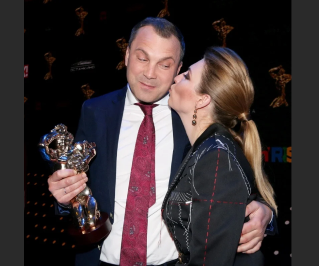 Евгений Попов и Ольга Скабеева