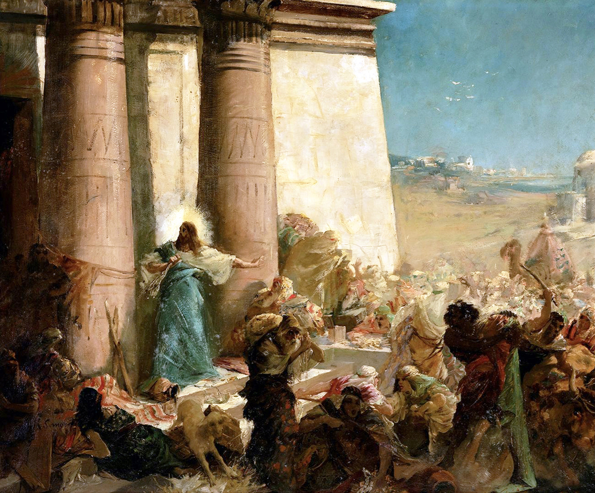 Энрике Симоне, Очищение храма. Источник изображения commons.m.wikimedia.org