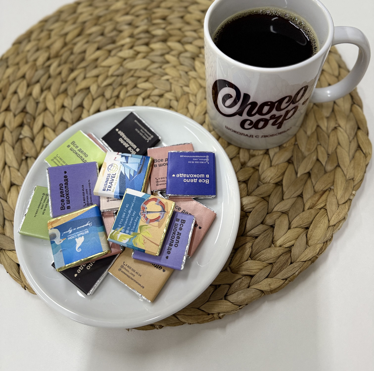 Мини-шоколадки 5 гр. с логотипом