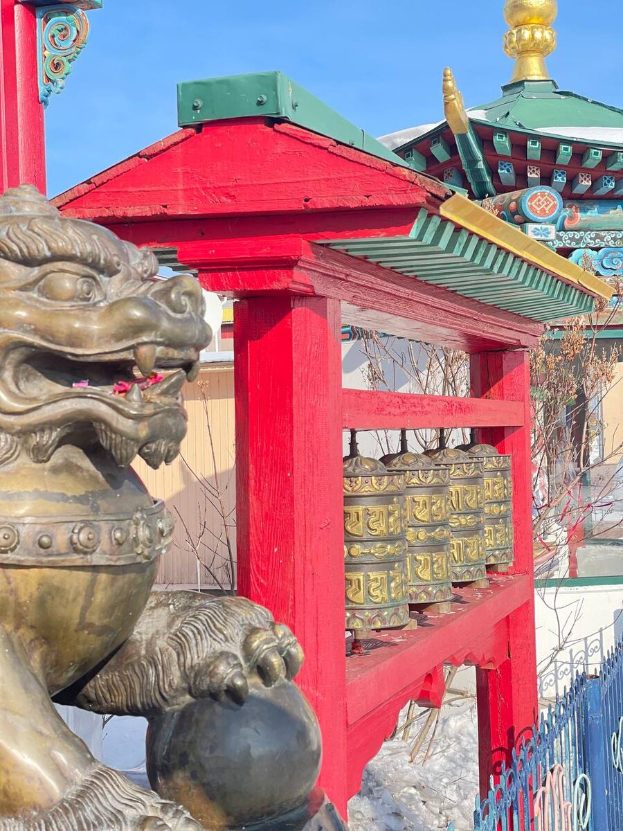 Закручивая барабан, надо думать о чём-то добром. 