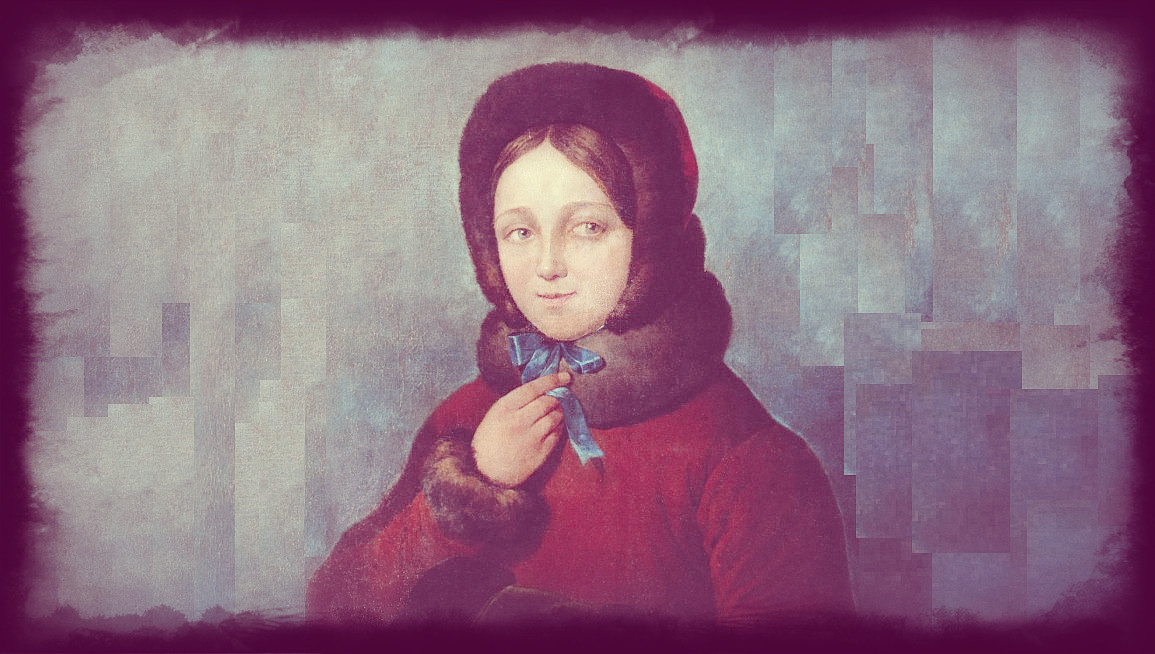 Фрагмент картины «Девушка в шубке» художника Капитона Зеленцова. 30-е годы XIX века