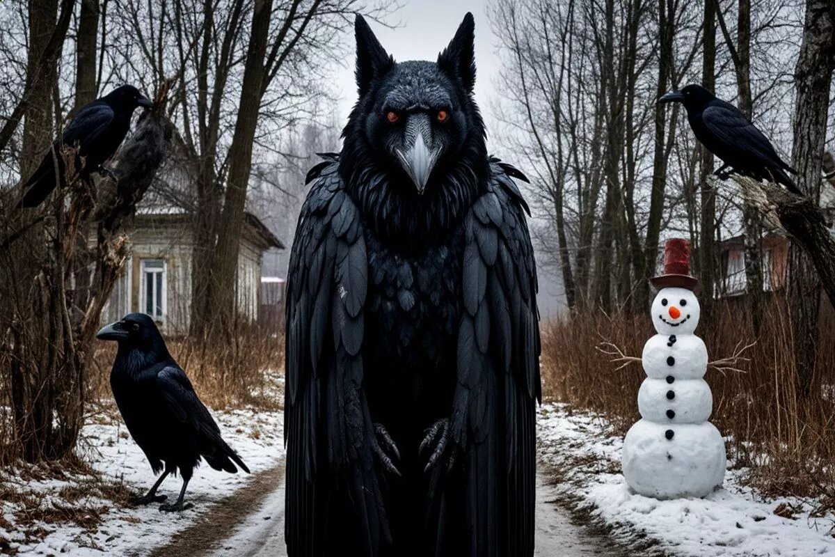 Есть поверье, что человек может превращаться в ворона и мстить своим обидчикам даже после жизни.
Фото: Нейросеть shedevrum.ai