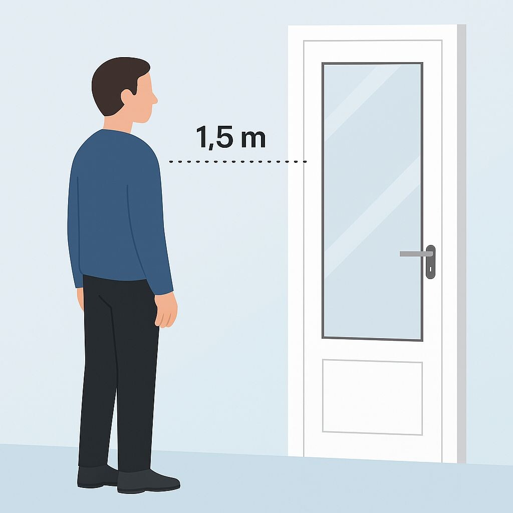 Правильное расстояние проверки дефектов зеркала