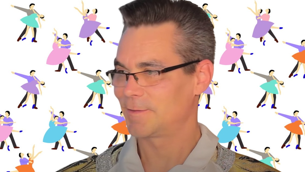 Вариант оформления открытки учителю танцев