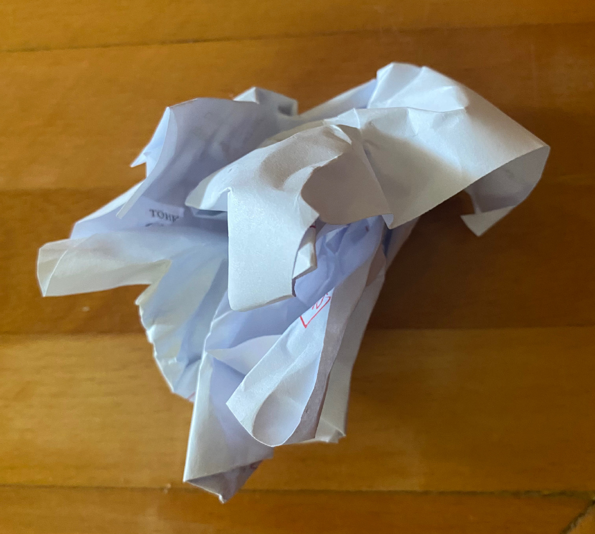 Смятый листок валялся на полу