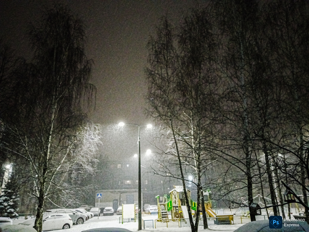 Апрельский снег в Подмосковье, фото автора