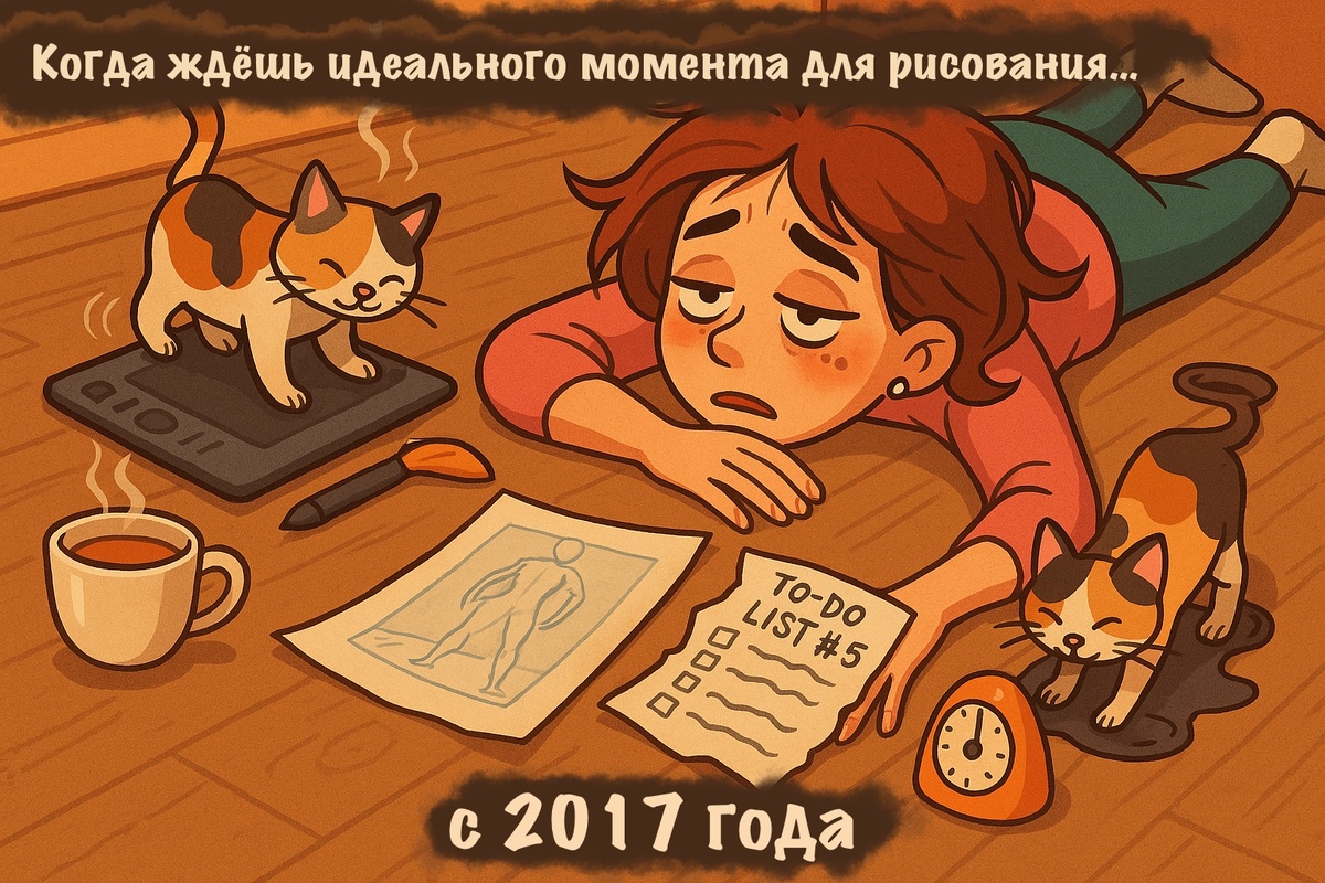 Художник, который слишком долго ждал вдохновения.