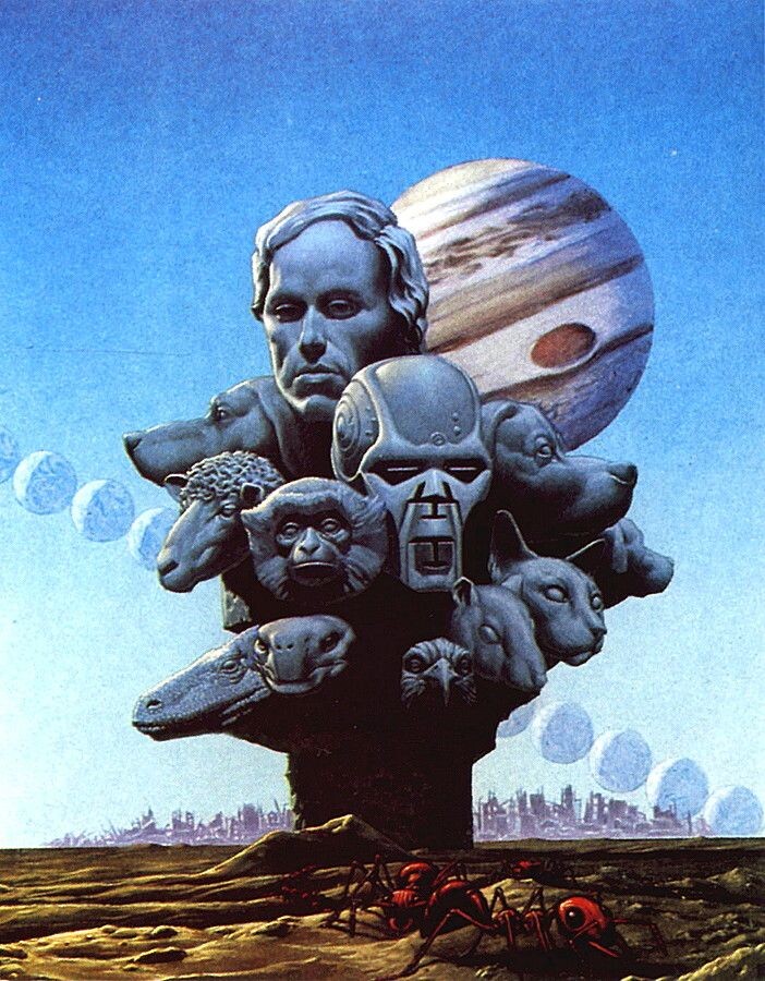 Майкл Уэллан. Иллюстрация к роману Клиффорда Саймака "Город". Изображение взято из открытых источников