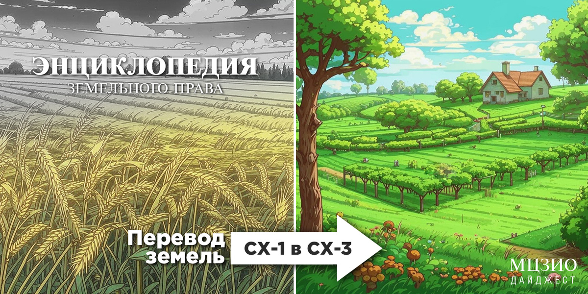 Новейшая энциклопедия земельного права. Перевод земель из зоны СХ-1 в СХ-3: условия, ограничения и процедура. МЦЗИО ДАЙДЖЕСТ ©