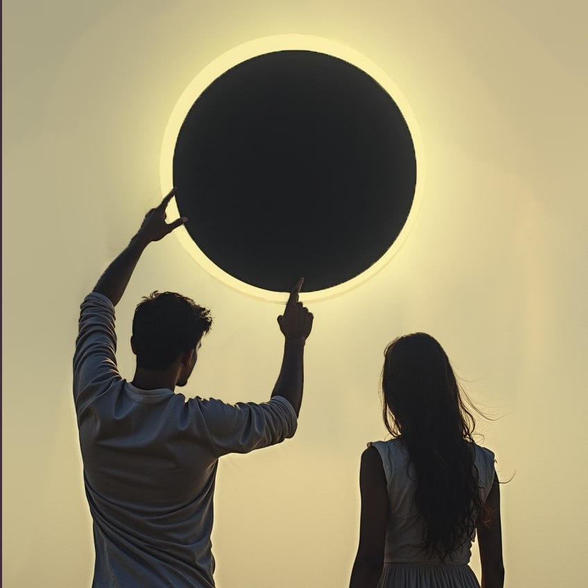 Вам могут говорить, что на месте солнца просто висит черный шар