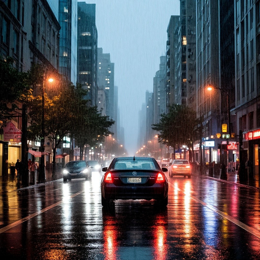 Увидеть дождливый город Без Мыслей -  божественной красоты явление, наполненное Счастьем и миллионом красок.