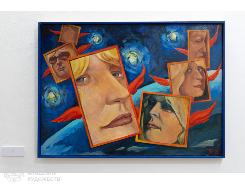 Работы Евгения Гурвича на выставке в МВК РАХ Галерее искусств Зураба Церетели (Москва, Пречистенка, 19). Фото: Виктор Берёзкин, пресс-служба РАХ. 2025. 