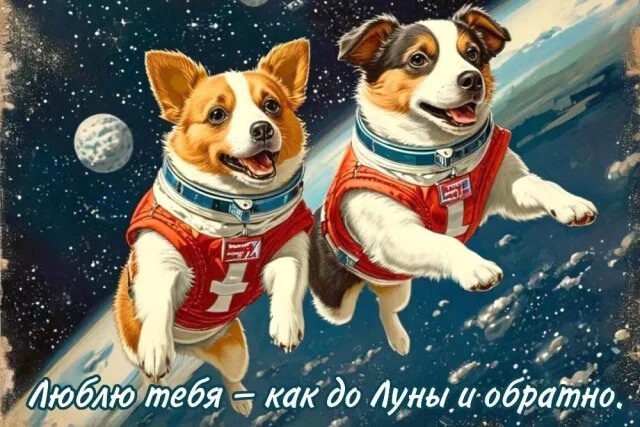    300+ открыток с космическими признаниями в любви: как до Луны и обратно