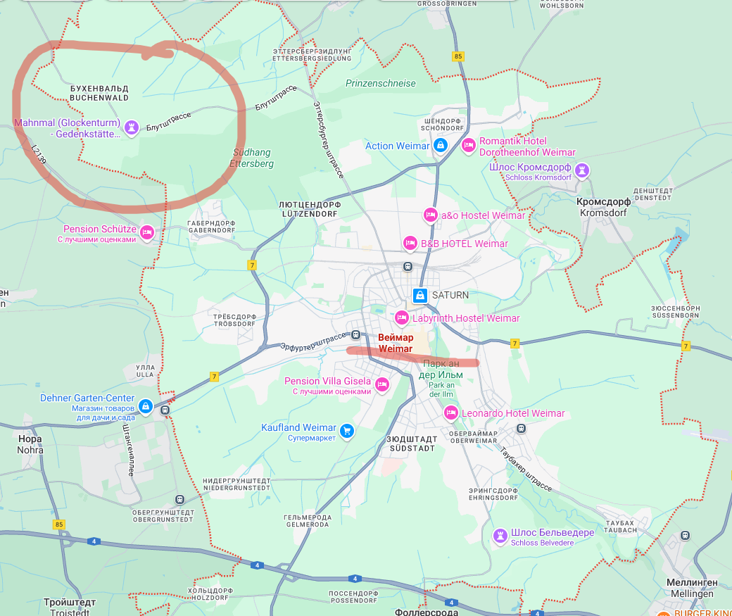 Бухенвальд на окраине Веймара, аппликация Автора