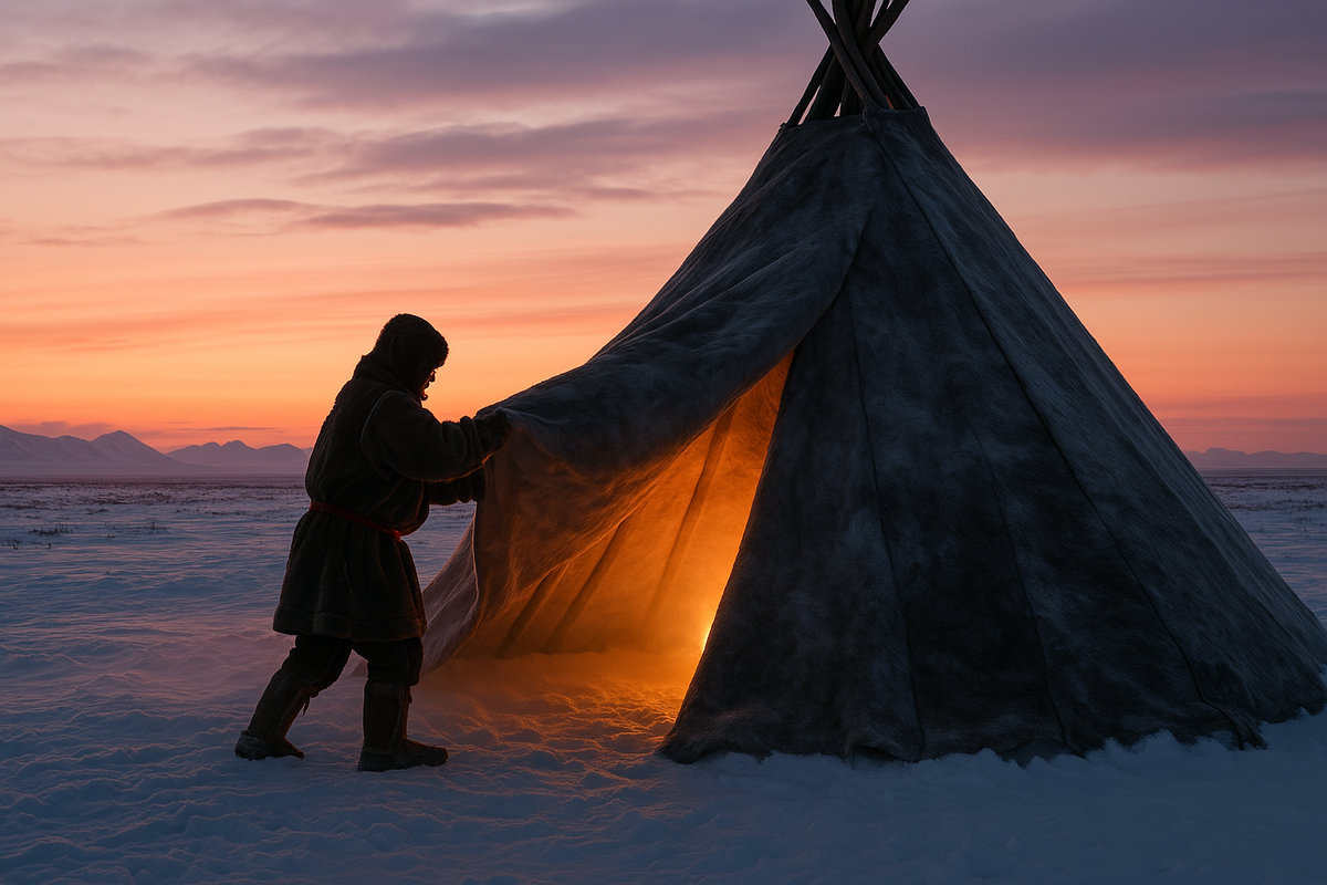 Ветер дёргает край, но руки держат. Как держали и сто лет назад.