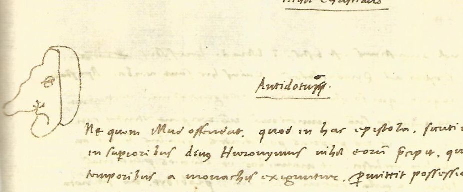 Рис. 1. Эразм Роттердамский. Набросок автопортрета.