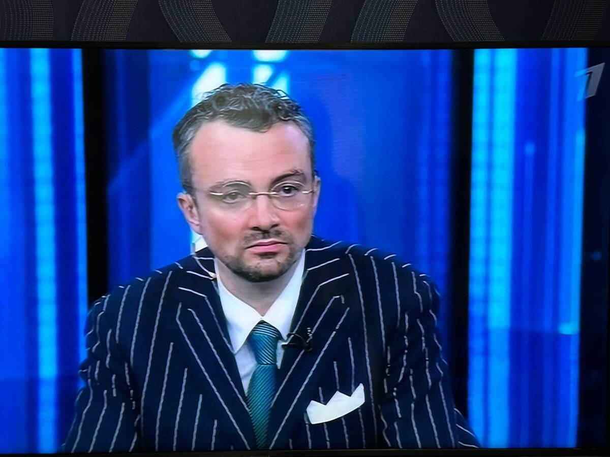 Вадим Левенталь в эфире Первого канала / телеграм-канал "Кризис драмы"