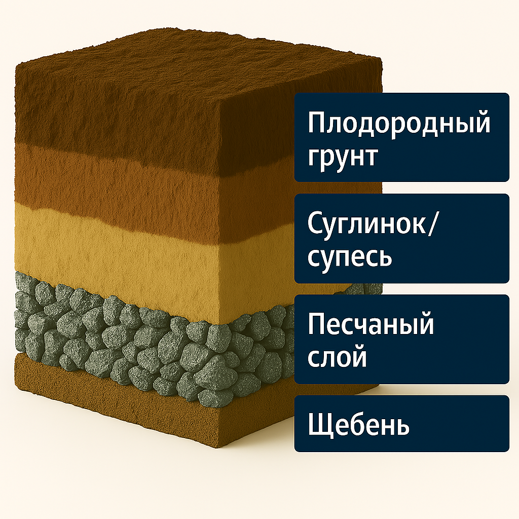 Схема отсыпки участка