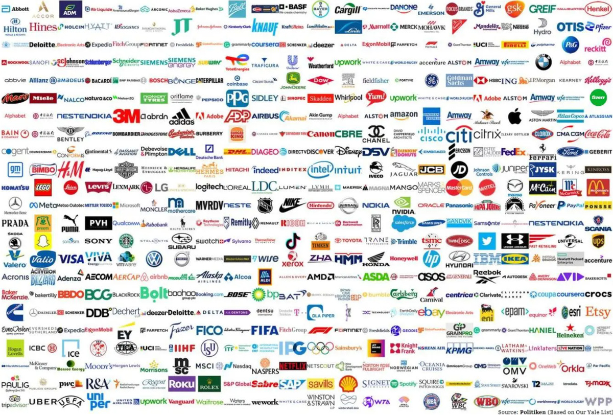 Карта всех зарубежных брендов, прекративших бизнес в России после 2022 года