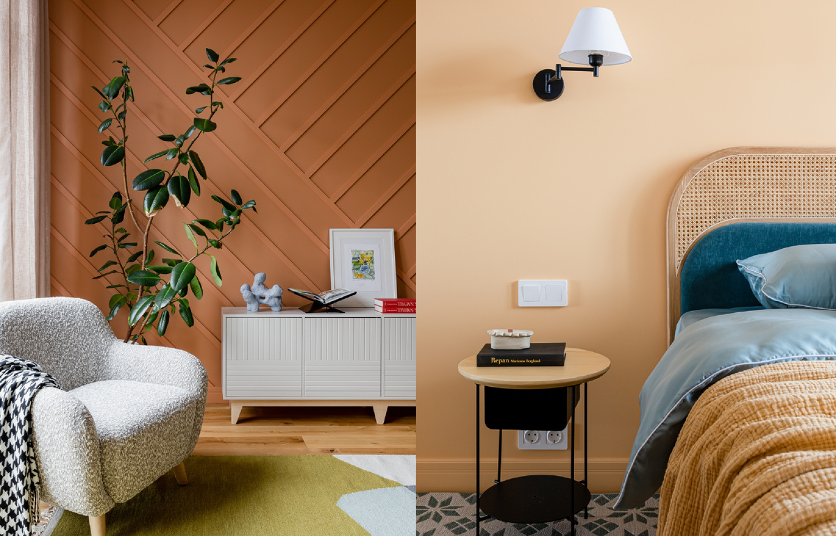 Проект квартиры от дизайнера Анастасии Заркуа с красками Swiss Lake