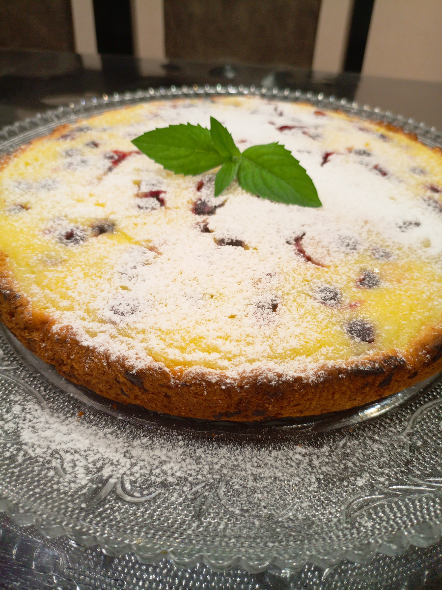 Цветаевский пирог с малиной