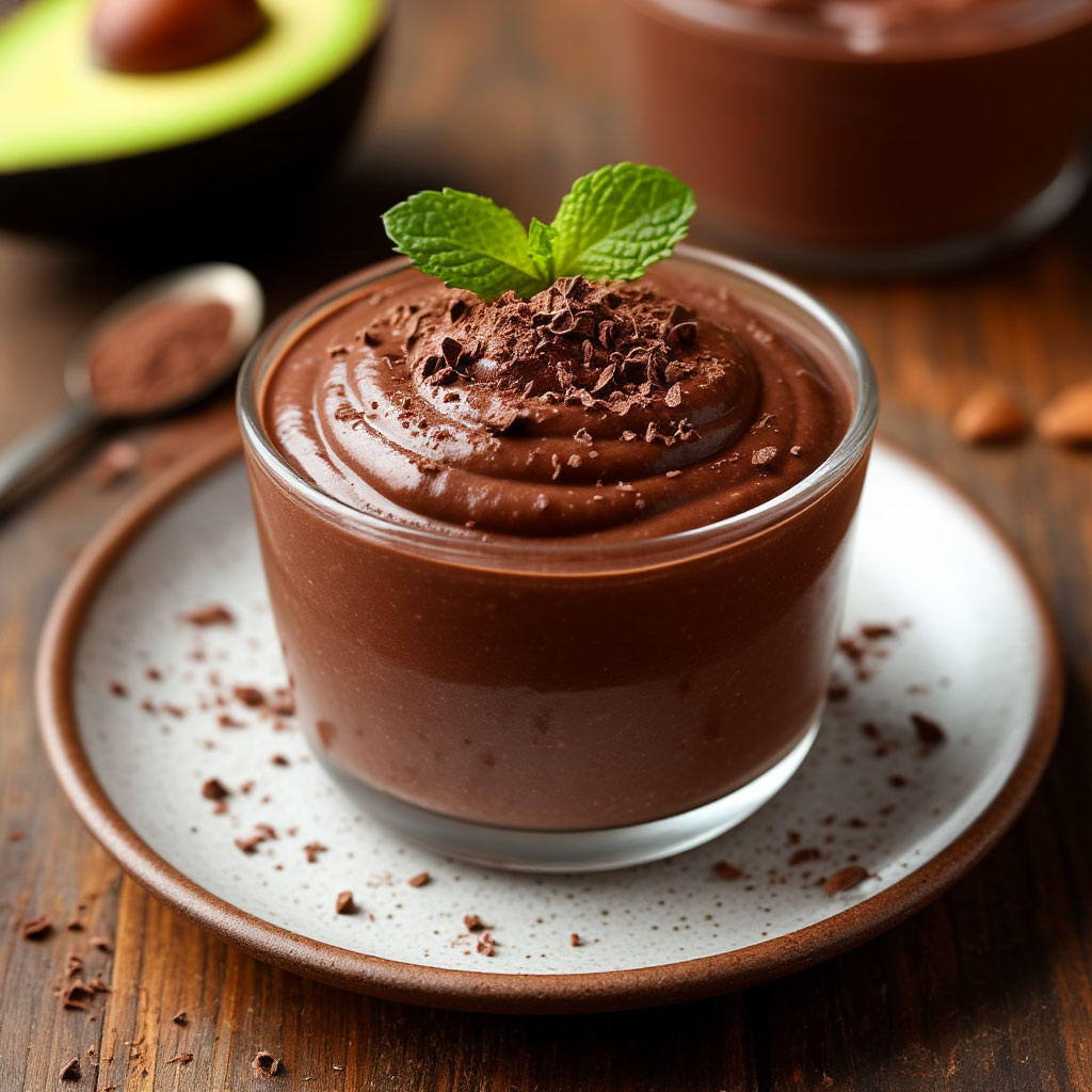 шоколадный мусс из авокадо и какао