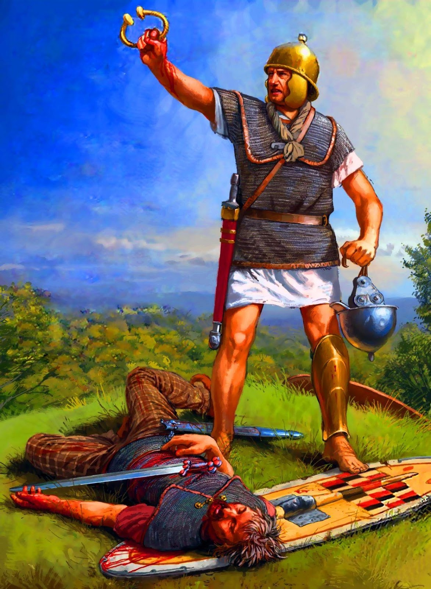 Подвиг Тита Манлия. Картина современного художника.