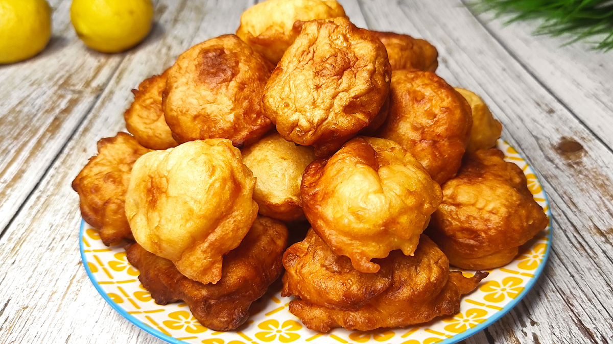 Пончики к чаю на кефире. Фото автора. 